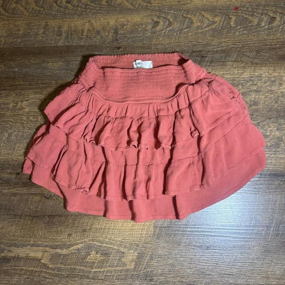 Hollister-co Women's Pink Ruffle Skirt